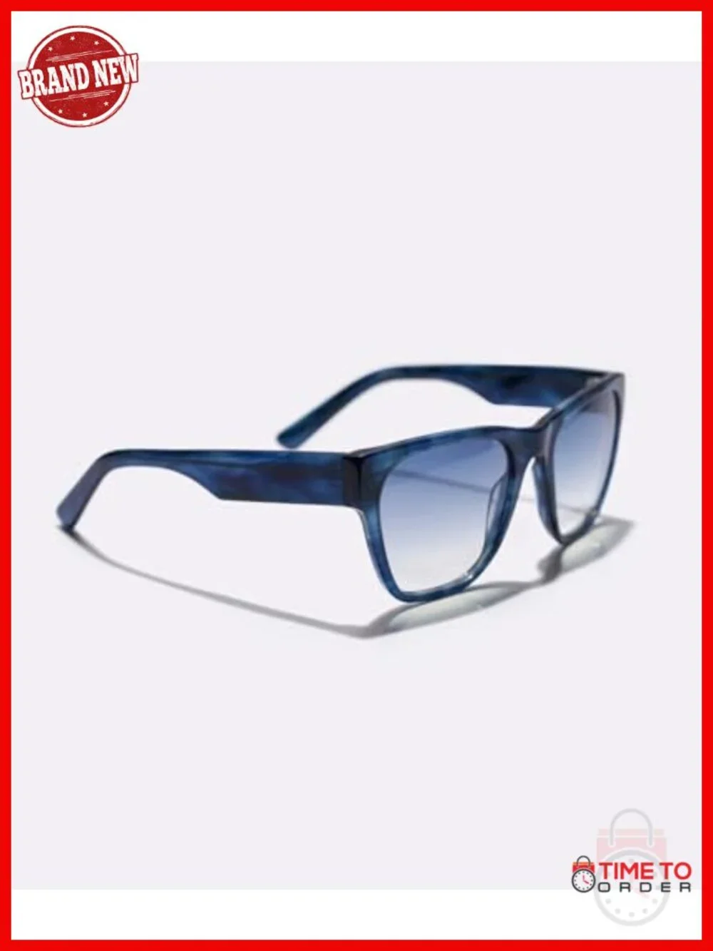 Italian-Crafted Square Wayfarer Sunglasses UV400 Protection Acetate Frame